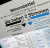 Wahlzettel zum Deutschen Bundestag Marburg 2017