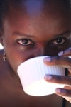 kenyan woman drinking